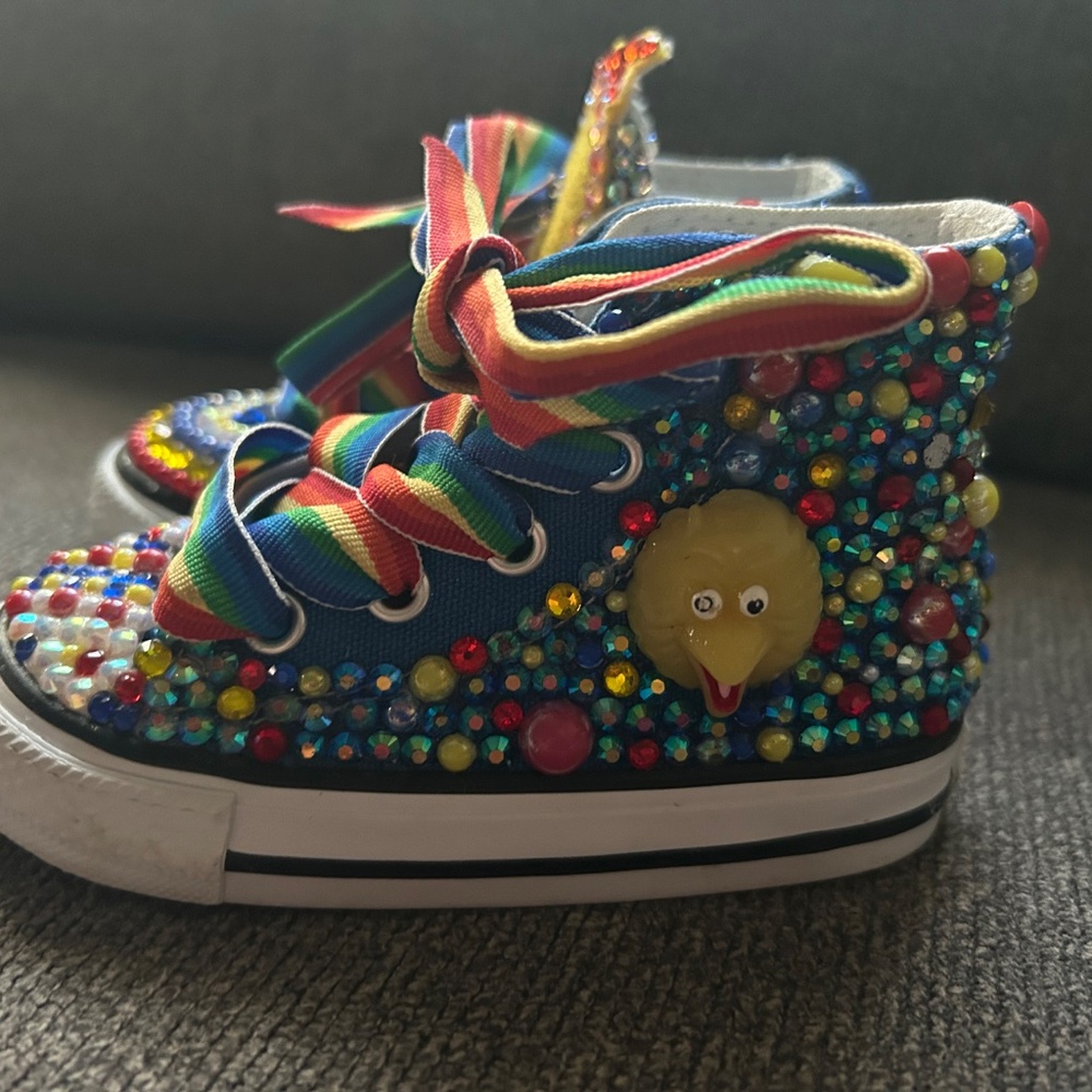 Customized Blue Converses - Picture 3 of 5
